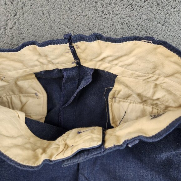 Vintage 40's US Military Air Force Wool Formal Trousers Men's Fit 26x28 Stamped - Picture 10 of 12